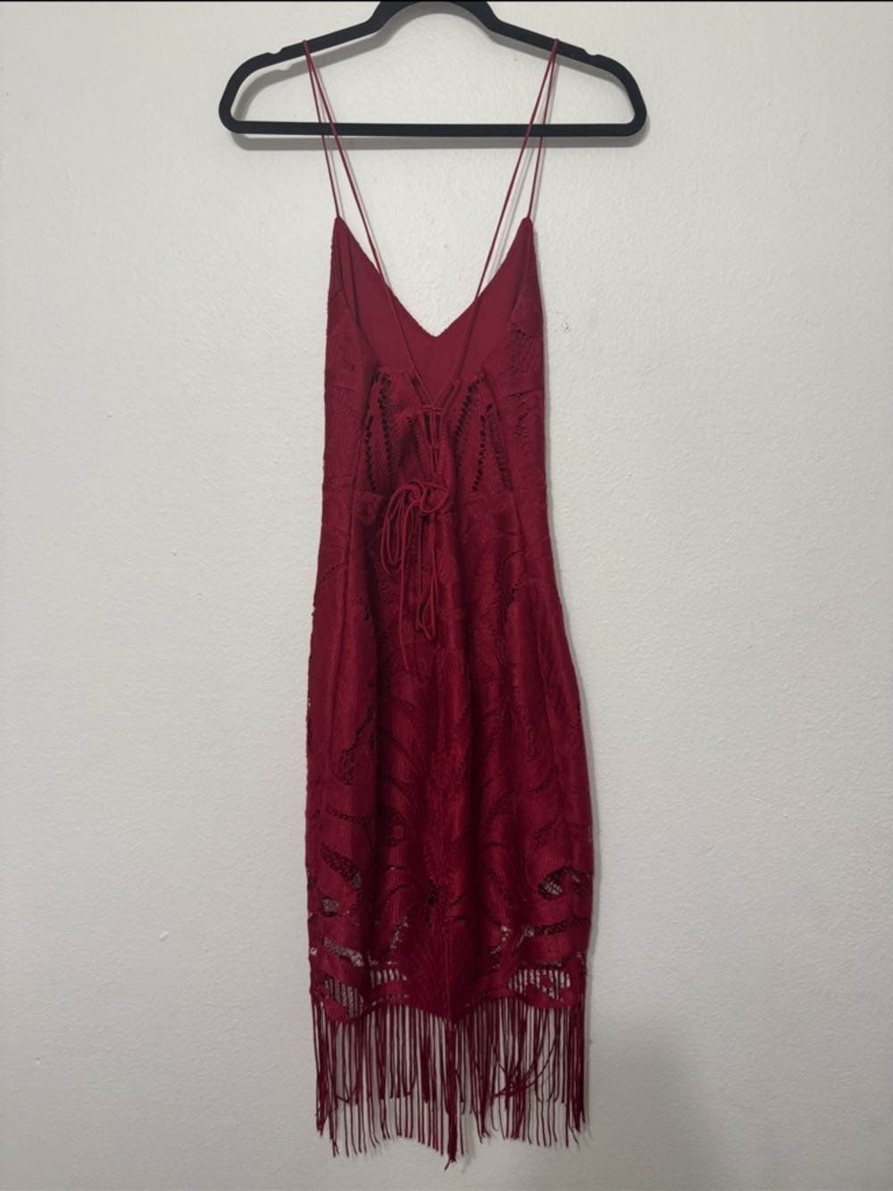 White Fox Lace Midi Dress Size Small - Picture 5 of 13
